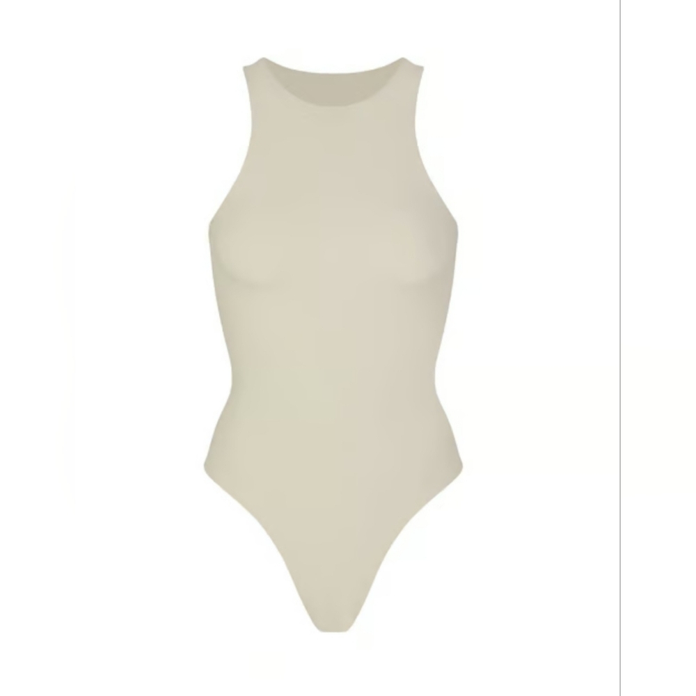 Skims Fits Everybody High Neck Bodysuit In TALC!